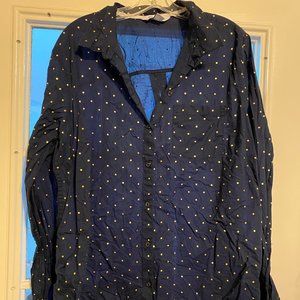 Blue and gold button down